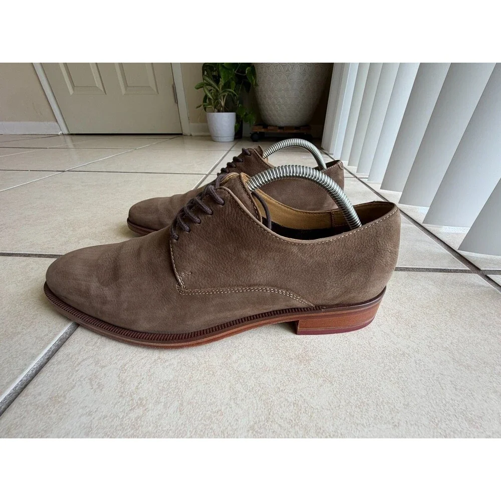 Cole Haan Colton Plain Toe Derby Oxfords Men's Size 9 M Brown Suede C12421